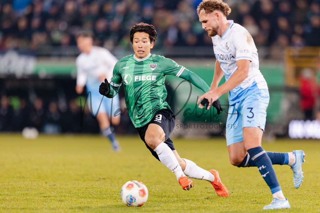 2. Bundesliga, Saison 2025/26, 21. Spieltag: SC Preußen Münster - VfL Bochum | Münster, 06.02.2026: 2. Bundesliga, 21. Spieltag, SC Preußen Münster gegen VfL Bochum im LVM-Preußenstadion in Münster. Foto: sportfotografie.ms | Markus Paletta - Realisiert mit Pictrs.com