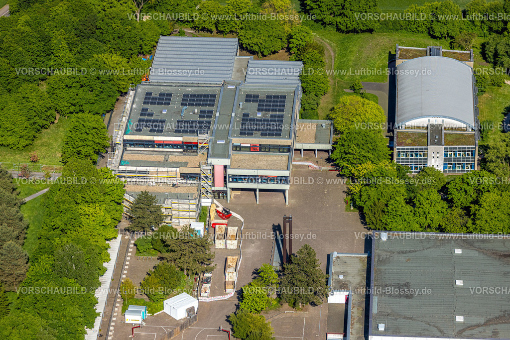 Hamm250500863 | Luftbild, Freiherr-vom-Stein-Gymnasium mit Baustelle, Uentrop, Hamm, Ruhrgebiet, Nordrhein-Westfalen, Deutschland