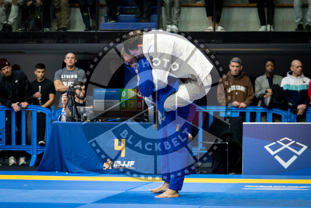 20240124PBB01649 | Fighters compete during the second day of the IBJJF European Championship in Paris, France, on January 24, 2024.