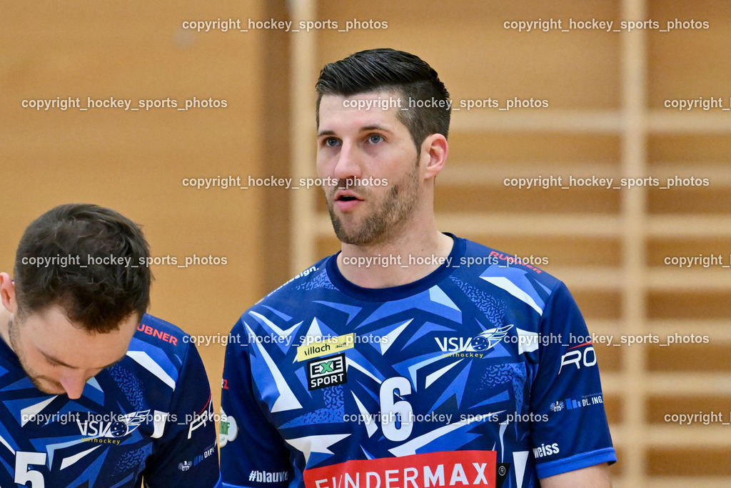 VSV Unihockey  vs. FBK Loka  | #6 Timo Schmid VSV Unihockey, VSV Unihockey  vs. FBK Loka , VSV Unihockey  vs. FBK Loka  am 25.01.2026 in Villach (Ballspielhalle St. Martin), Austria, (Photo by Bernd Stefan)