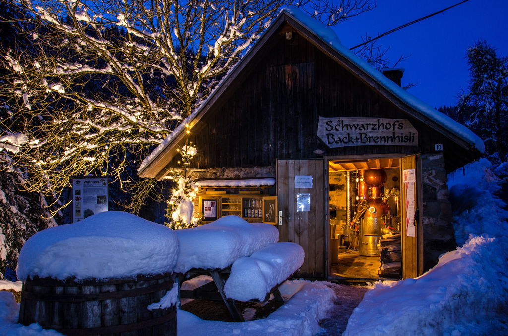 Brennhisle im Winter | Winterstimmung im Nordracher Ernsbach, beim Schwarzhof - Realisiert mit Pictrs.com