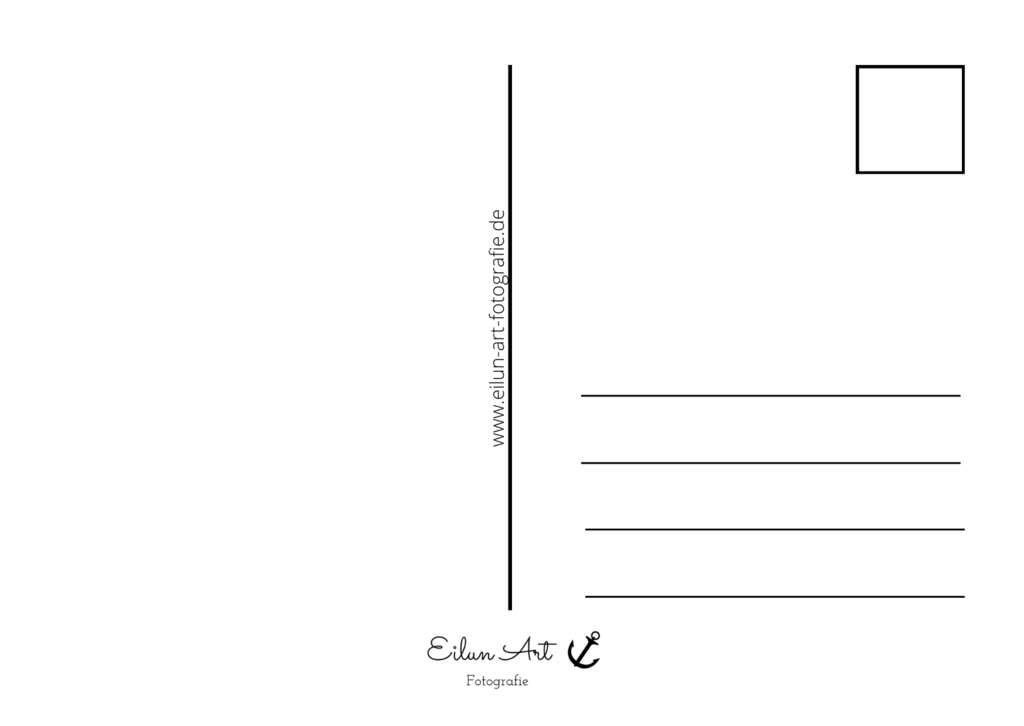 Rückseite Postkarte EA | Eilun-Art-Fotografie Levke Martens, ihre Fotografin für Immobilien- und Landschaftsfotografie auf Föhr, Föhrer Motive als Poster, Leinwand, hinter Acrylglas oder stelle dir deinen eigenen Monatskalender zusammen, mit nur einem Klick
