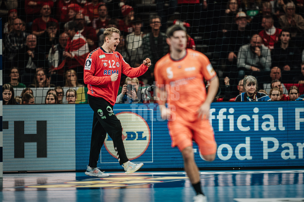 Handball | Herren | EHF EURO 2024 | European Championshop Men 2024 Final Tournament | Norwegen vs. Niederlande | 19.01.2024 | Kristin Skinstad Saeveras (#12, Norwegen, NOR) jubelt