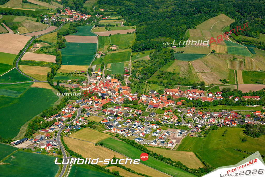 Michelau Michelau im Steigerwald Bild- Das Luftbild wurde 2025 vom UL-Flugzeug heraus erstellt ( keine Drohne ) - Hochauflösende Luftaufnahme -Nicht vergleichbar mit Google Maps oder Satelittenbilder- Die Geschenkidee !Mit Lizenz und Bildrechte bestellbar