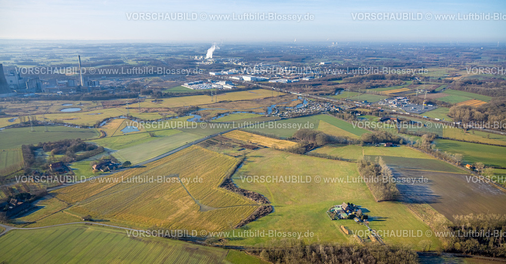 Hamm260103017Lippetal | Luftbild, geplantes interkommunales Projekt zum Bau eines Rechenzenrums auf der stadtgrenze Hamm und Lippetal, Ostdolberg, Lippetal, Hamm, Ruhrgebiet, Nordrhein-Westfalen, Deutschland