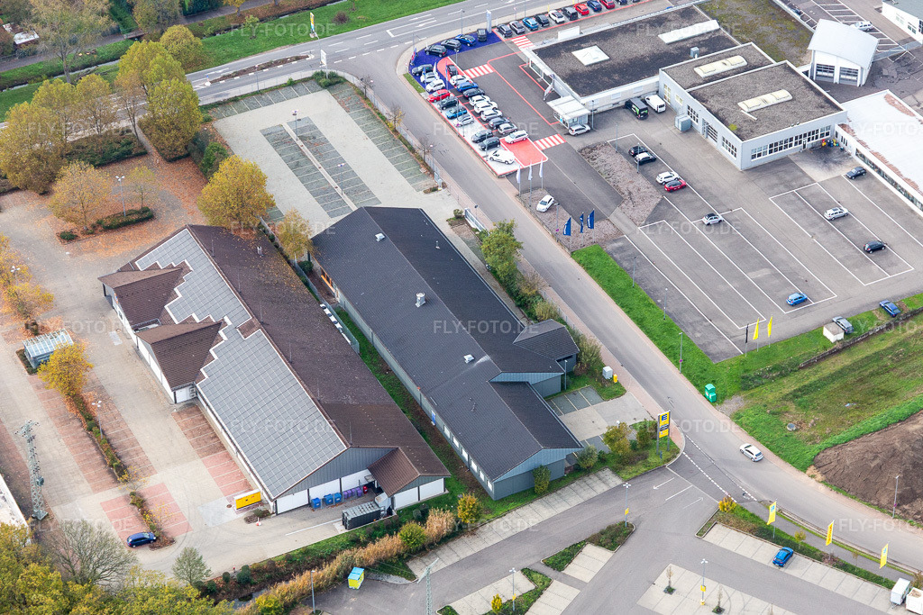 Luftbild: Aldi Süd in Kandel im Bundesland Rheinland-Pfalz in Deutschland. Foto: IMG_135200.jpg vom 06.11.2022 durch Werner Riehm/FLY-FOTO.de