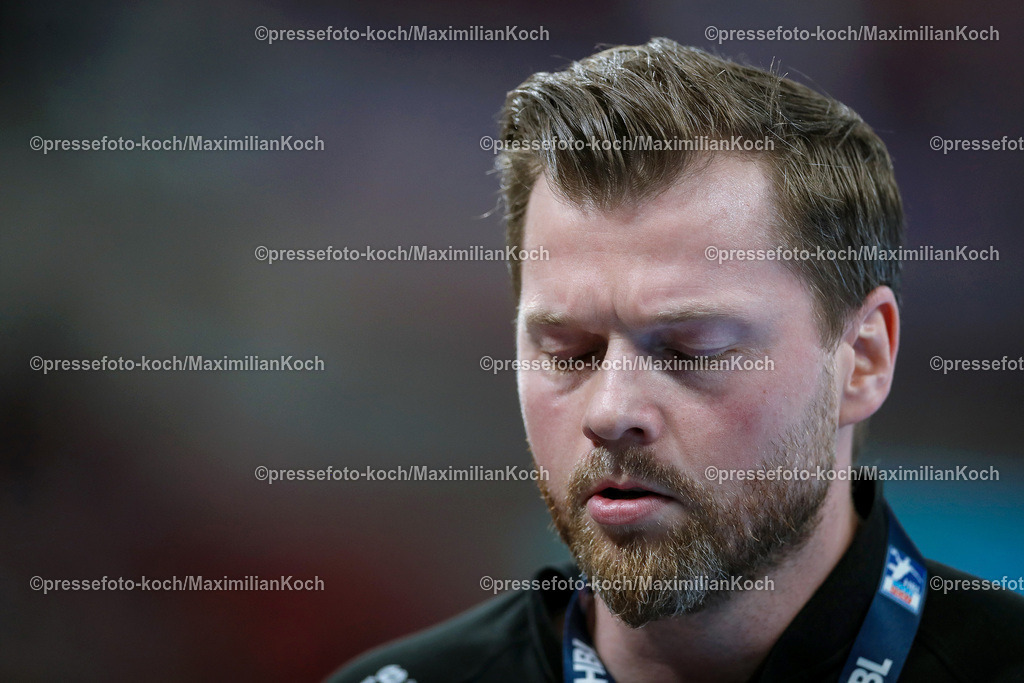 Due1HBL02062401046 | 02.06.2024, Handball, Düsseldorf, PSD-Bank Dome, Liqui Moly Handball Bundesliga, Spieltag 34, Saison 2023 2024, Bergischer HC - SG Flensburg-Handewitt: Headcoach Trainer Arnor Thor Gunnarsson (Bergischer HC)