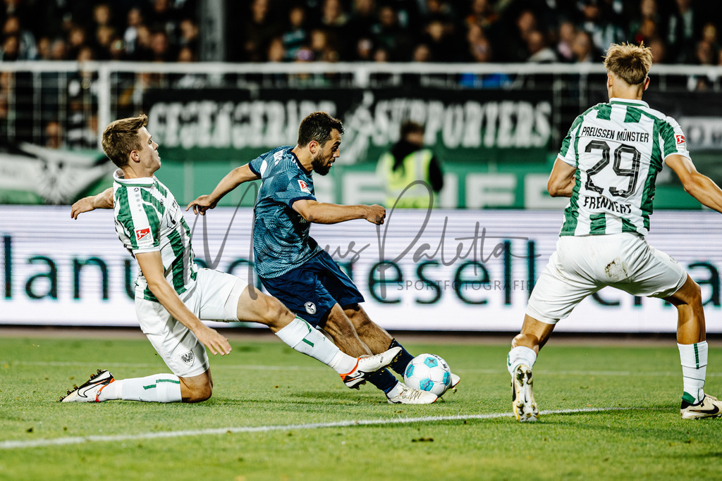 2. Bundesliga, Saison 2024/25, 7. Spieltag: SC Preußen Münster - FC Schalke 04 | Münster, 28.09.2024: 2. Bundesliga, 7. Spieltag, SC Preußen Münster gegen FC Schalke 04 im LVM-Preußenstadion in Münster. Foto: sportfotografie.ms | Markus Paletta - Realisiert mit Pictrs.com