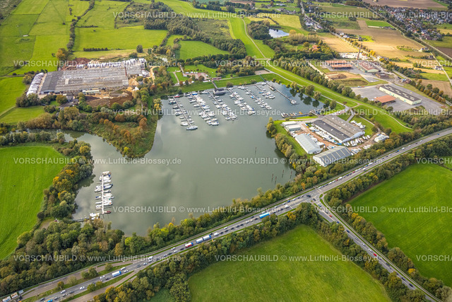 Emmerich241010556 | Luftbild, Hüthumer Meer und Yachthafen Emmerich, Klinkerwerke Muhr, Hüthum, Emmerich am Rhein, Niederrhein, Nordrhein-Westfalen, Deutschland
