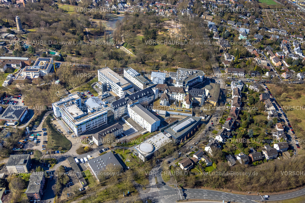 Bochum250301651 | Luftbild, St. Josef-Hospital - Katholisches Klinikum Bochum Universitätsklinikum, Grumme, Bochum, Ruhrgebiet, Nordrhein-Westfalen, Deutschland