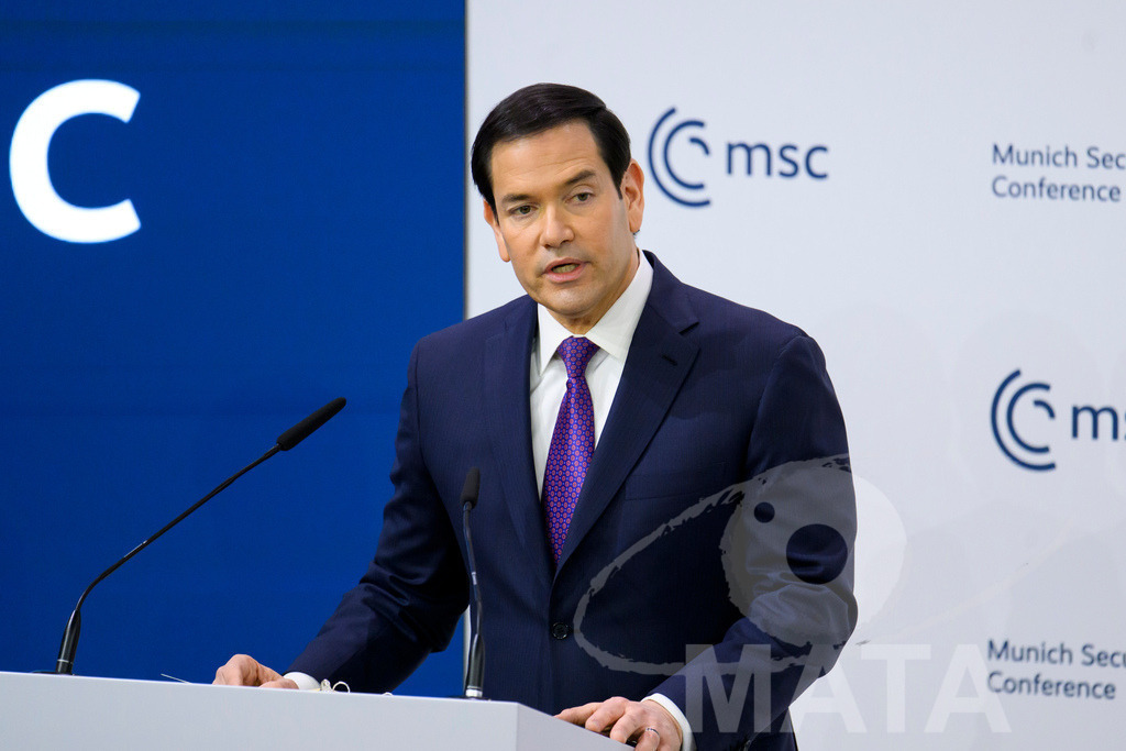 _DWA7349 | Politiker Marco Rubio (REP), Außenminister der Vereinigten Staaten von Amerika, spricht auf der Münchner Sicherheitskonferenz 2026. München, 14.02.2026 Bayern Deutschland - Realisiert mit Pictrs.com