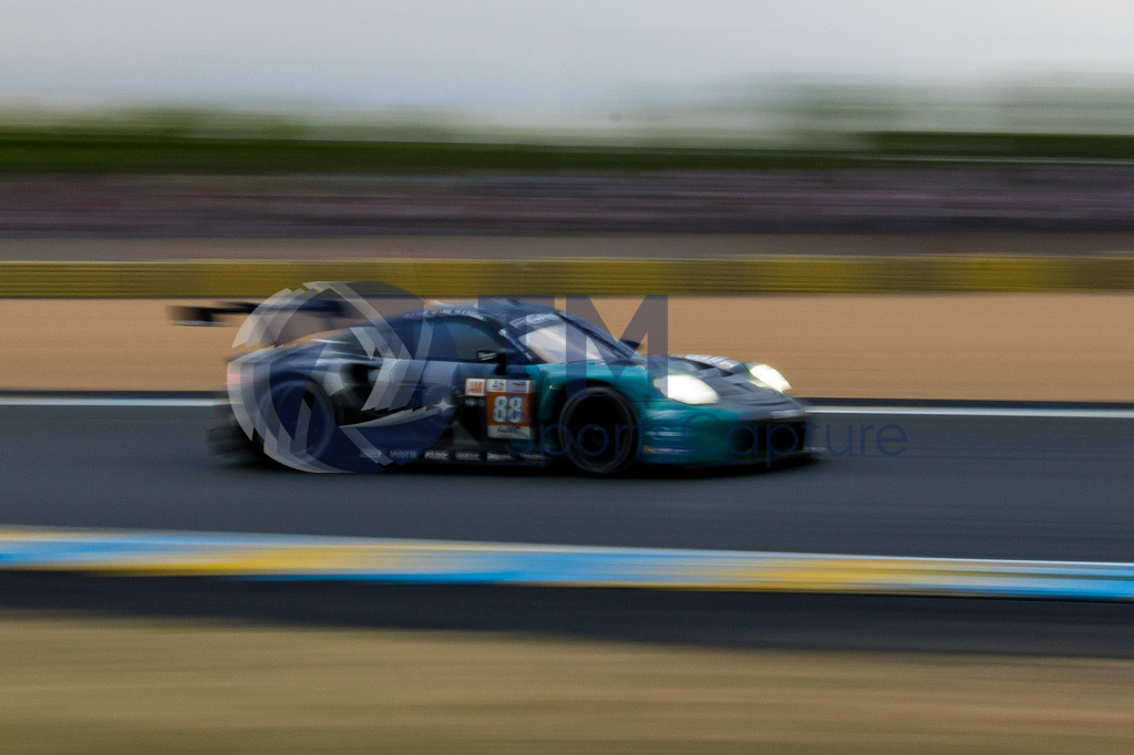 Trainproduction-20230610-2164 | LE MANS,FRANCE,10.Jun.23 - MOTORSPORTS - WEC, FIA World Endurance Championships, 24 Hours of Le Mans, Circuit de la Sarthe, race. Image shows Harry Tincknell (GBR), Donald Yount (USA) and Jonas Ried (GER/ Proton Competition).  Photo: Trainproduction / Matthias Trinkl