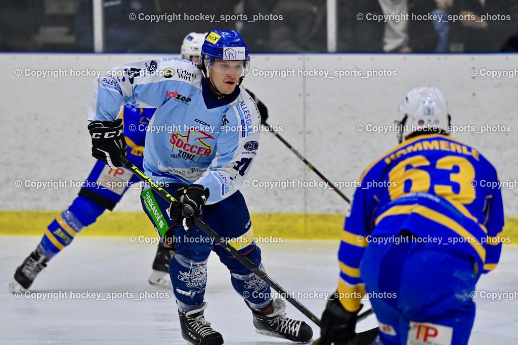 1. EHC ALTHOFEN vs. ESC SOCCERZONE STEINDORF  | #91 Kravanja Kristian ESC Steindorf, #63 Hammerle Simon 1. EHC ALTHOFEN, 1. EHC ALTHOFEN vs. ESC SOCCERZONE STEINDORF , 1. EHC ALTHOFEN vs. ESC SOCCERZONE STEINDORF  am 06.03.2025 in Althofen (Stadthalle Althofen), Austria, (Photo by Bernd Stefan)