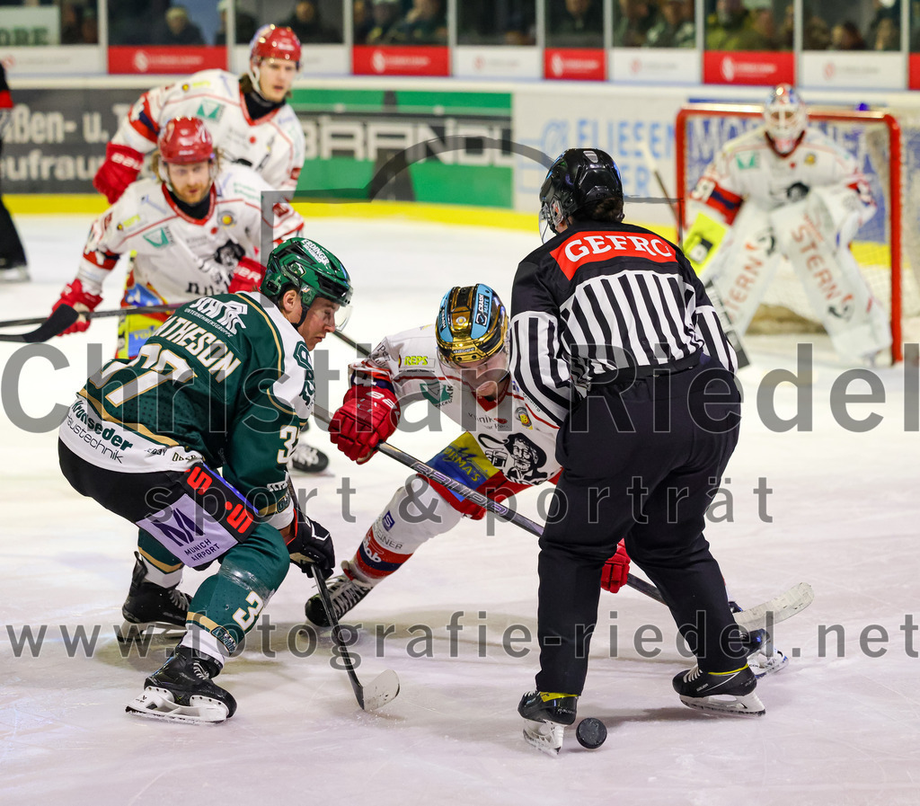 2026-02-20_133_TSV_Erding_gegen_Deggendorfer_SC | Erding, Deutschland, 20.02.2026:Eishockey, Oberliga Süd 2025 / 2026, 49. Spieltag, TSV Erding gegen Deggendorfer SC, Endergebnis: 4:1Thomas Matheson (Erding Gladiators, #37)Foto: Christian Riedel / fotografie-riedel.net