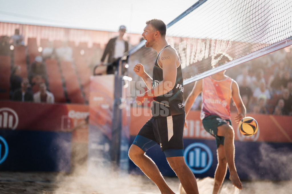 Beachvolleyball | Männer | Allianz German Beach Tour 2025 | Tourstop Düsseldorf | 09.05.2025 | Daniel Kirchner jubelt