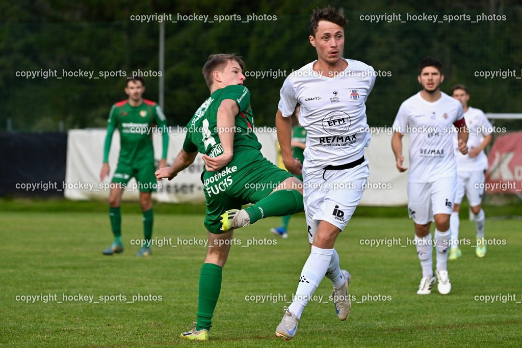 FC ASKÖ Gmünd vs. Union Matrei  | #4 Daniel Pichorner FC Gmünd, #7 Julian Egger Matrei, FC ASKÖ Gmünd vs. Union Matrei , FC ASKÖ Gmünd vs. Union Matrei  am 21.09.2024 in Gmünd (Sportplatz Gmünd), Austria, (Photo by Bernd Stefan)