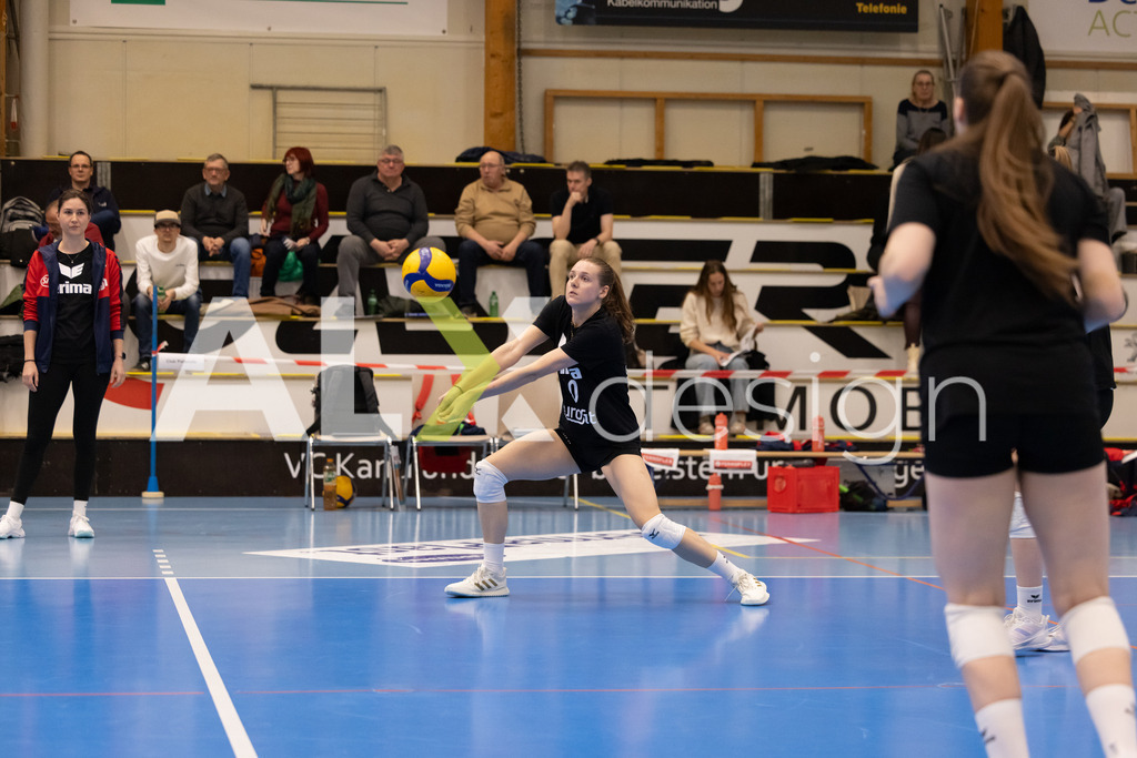 Volleyball I Frauen I Saison 2025-2026 I Volleyball NLA | Women I 1/2 Finals I  VC Kanti Schaffhausen - Sm'Aesch Pfeffingen I 18.03.2026 | 10 Maelle Corbach (CH) (VC Kanti Schaffhausen) – Diagonal - Realisiert mit Pictrs.com