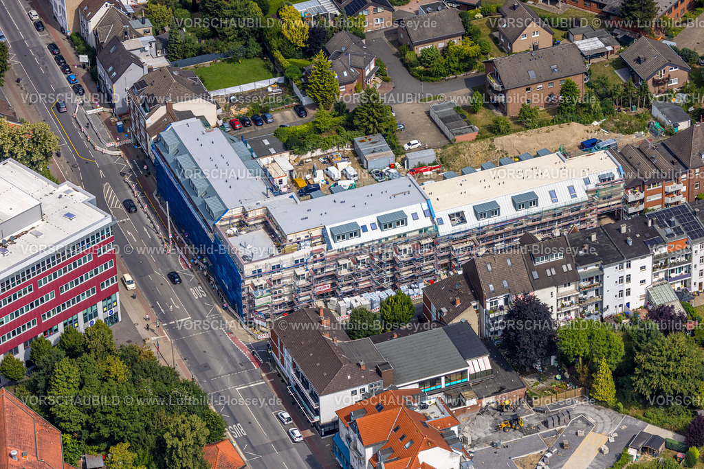 Hamm250700818Mitte | Luftbild, Seniorencampus Baustelle mit Neubau und Fassadengerüst, Werler Straße gegenüber EVK evang. Krankenhaus, Mitte, Hamm, Ruhrgebiet, Nordrhein-Westfalen, Deutschland