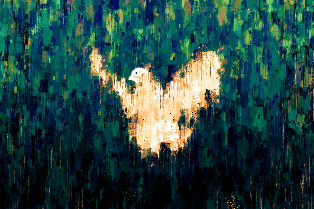 Friedenstaube auf dunkelgrün | Online Shop für Christen: Christliche Poster XXL, Plakate, Wandbilder als Leinwand & christliche Postkarten, Kalender, Sticker & Lizenzen zum Download. Die Kunstwerke im christliche Geschenke Shop zeigen die Jahreslosung 2025, Gott, Jesus & mehr.