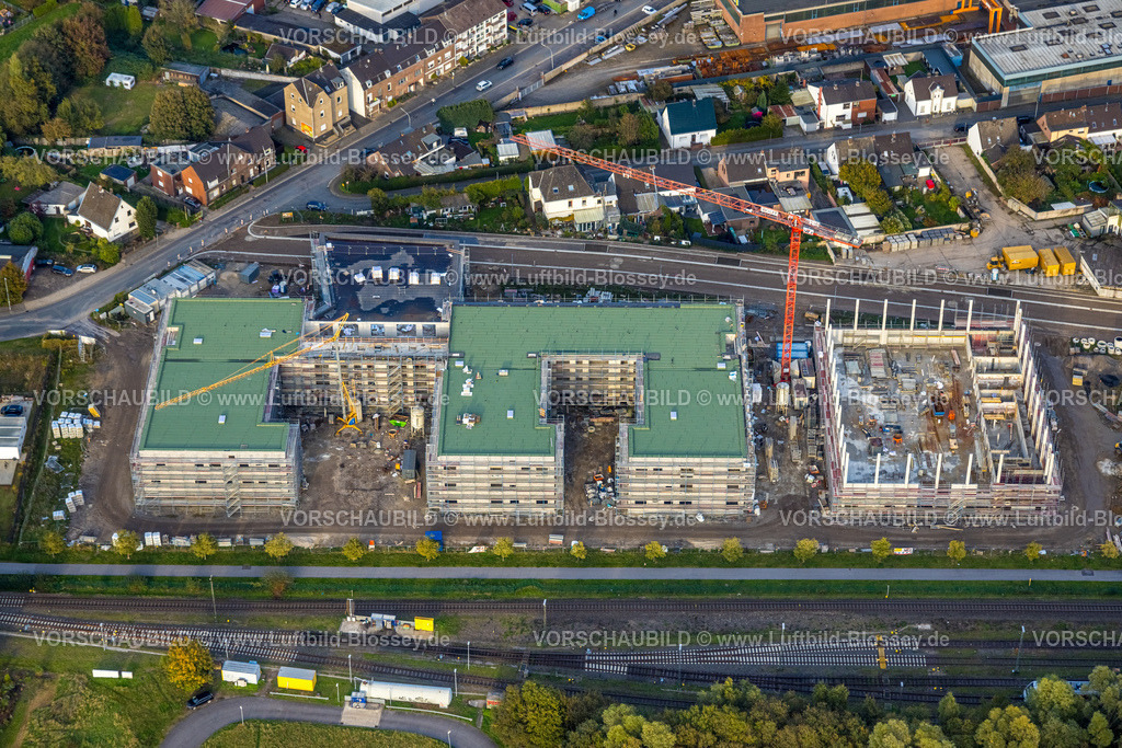 Kleve241014674 | Luftbild, Baustelle des neuen Konrad-Adenauer-Gymnasiums an der Geefacker, Kleve, Niederrhein, Nordrhein-Westfalen, Deutschland