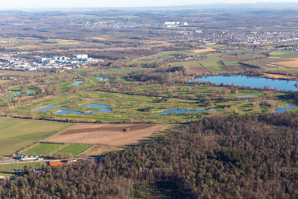 Luftbild: Golfclub St. Leon-Rot im Ortsteil Rot in St. Leon-Rot im Bundesland Baden-Württemberg in Deutschland. Foto: IMG_125595.jpg vom 21.02.2021 durch Werner Riehm/FLY-FOTO.de