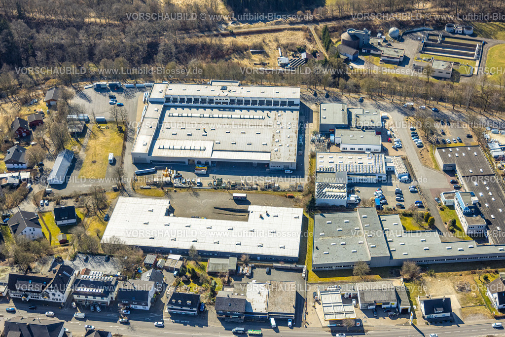 Wenden250307044Gerlingen | Luftbild, Gewerbegebiet Auf dem Ohl mit Wintec Autoglas und Getränke Adam, Gerlingen, Wenden, Sauerland, Nordrhein-Westfalen, Deutschland