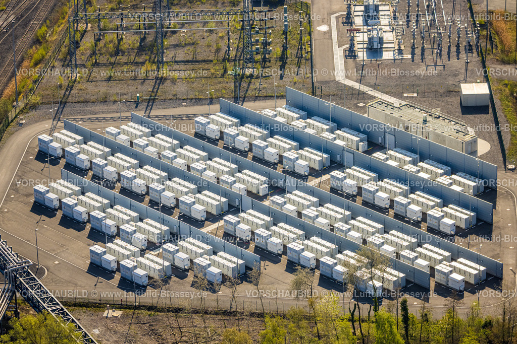 Hamm260400026Uentrop | Luftbild, RWE Kraftwerk Westfalen, Batteriespeicher Stellplatz, Kernkraftwerk THTR-300 (Thorium-Hoch-Temperatur-Reaktor), Hochtemperaturreaktor heliumgekühlt, Kugelhaufenreaktor, Kernkraftwerk und Atomkraftwerk, Uentrop, Hamm, Ruhrgebiet, Nordrhein-Westfalen, Deutschland