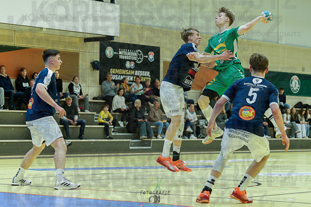 mJB Pokalrunde dt. Meisterschaft, TV Hüttenberg - TSV GWD Minden | mJB Pokalrunde dt. Meisterschaft, TV Hüttenberg - TSV GWD Minden am 15.03.2025 in Münchholzhausen (Sporthalle Münchholzhausen)Photo © 2025 - Jörg Heinrich - Realisiert mit Pictrs.com