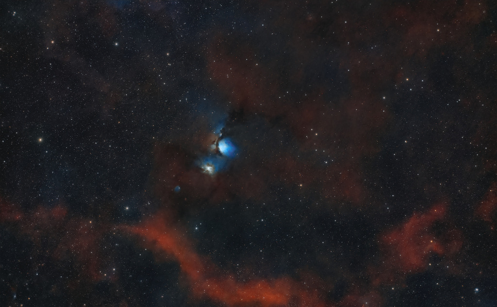 M78_V1 | SIMPLE  =                    T / file does conform to FITS standardBITPIX  =                  -32 / number of bits per data pixelNAXIS   =                    3 / number of data axesNAXIS1  =                 5929 / length of data axis 1NAXIS2  =                 3668 / length of data axis 2NAXIS3  =                    3 / length of data axis 3EXTEND  =                    T / FITS dataset may contain extensionsCOMMENT   FITS (Flexible Image Transport System) format is defined in 'AstronomyCOMMENT   and Astrophysics', volume 376, page 359; bibcode: 2001A&amp;A...376..359HBZERO   =                   0. / Offset data range to that of unsigned shortBSCALE  =                   1. / Default scaling factorPROGRAM = 'Siril 1.4.0'        / Software that created this HDUFILENAME= 'BG0A4318.CR3'DATE    = '2025-12-28T14:34:15' / UTC date that FITS file was createdDATE-OBS= '2025-12-27T00:44:48' / YYYY-MM-DDThh:mm:ss observation start, UTROWORDER= 'BOTTOM-UP'          / Order of the rows in image arrayEXPTIME =     58.7999992370605 / [s]  Exposure time durationFILTER  = 'mixed   '           / Active filter nameISOSPEED=                1600. / ISO camera settingFOCALLEN=              373.584 / [mm]  Focal lengthXBINNING=                    1 / Camera binning modeYBINNING=                    1 / Camera binning modeXPIXSZ  =     5.34000015258789 / [um] Pixel X axis sizeYPIXSZ  =     5.34000015258789 / [um] Pixel Y axis sizeINSTRUME= 'Canon EOS R'        / Instrument nameSTACKCNT=                  197 / Stack framesLIVETIME=     11590.1000022888 / [s] Exposure time after deadtime correctionEXPSTART=     2461036.39664352 / [JD] Exposure start time (standard Julian date)EXPEND  =     2461036.58533449 / [JD] Exposure end time (standard Julian date)OBJCTRA = '05 47 31.652'       / [H M S] Image center Right AscensionOBJCTDEC= '-00 06 30.832'      / [D M S] Image center DeclinationRA      =     86.8818850200213 / [deg] Image center Right AscensionDEC     =   -0.1 - Realisiert mit Pictrs.com
