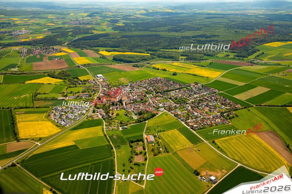 Das Luftbild zeigt :  Rödelmaier - Die Luftaufnahme wurde 2024 vom UL-Flugzeug aus erstellt ( keine Drohne ) - Hochauflösende Luftaufnahme - Für grossformatige Ausdrucke geeignet. Die Geschenkidee !Mit Lizenz und Bildrechte bestellbar