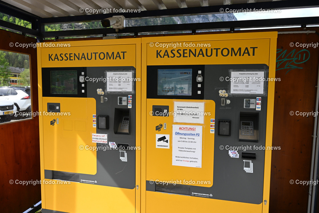 Hallstatt_ 19.05.2023-4 | 19.05.2023, Hallstatt, AUT, Hallstatt, im Bild Kassenautomat