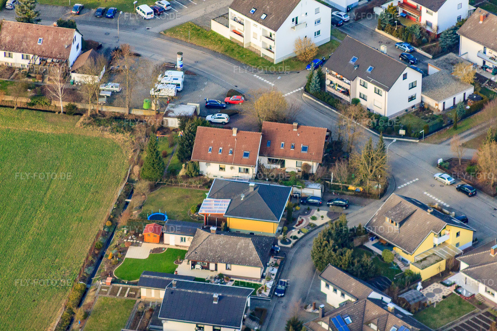 Luftbild: Albert-Detzel-Straße in Herxheim bei Landau im Bundesland Rheinland-Pfalz in Deutschland. Foto: IMG_37127.jpg vom 22.01.2011 durch Werner Riehm/FLY-FOTO.de