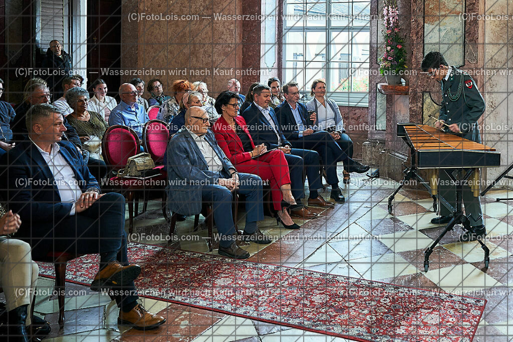 ALS1544_XXXIX-Chopin-Festival_Ausklang_Militaermusikkapelle NOe | (C)FotoLois.com, Alois Spandl, XXXIX. internationales CHOPIN-Festival in der Kartause Gaming, AUSKLANG in der Barockbibliothek mit der Militärmusik Niederösterreich unter der Leitung von Militärkapellmeister Oberst Adolf Obendrauf, So 6. August 2023.