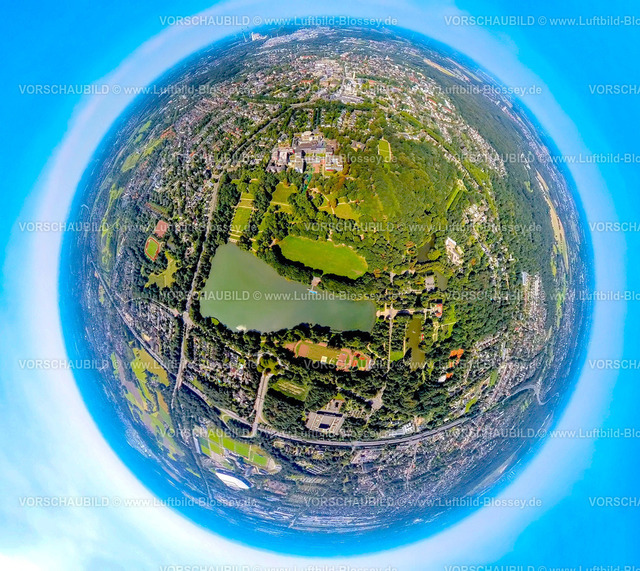 Gelsenkirchen240890560BuerKrankenhausBergmannsheil | Luftbild, Bergmannsheil und Kinderklinik Buer GmbH Allgemeinkrankenhaus mit Hubschrauberlandeplatz, Berger See, Erdkugel, Fisheye Aufnahme, Fischaugen Aufnahme, 360 Grad Aufnahme, tiny world, little planet, fisheye Bild, Buer, Gelsenkirchen, Ruhrgebiet, Nordrhein-Westfalen, Deutschland