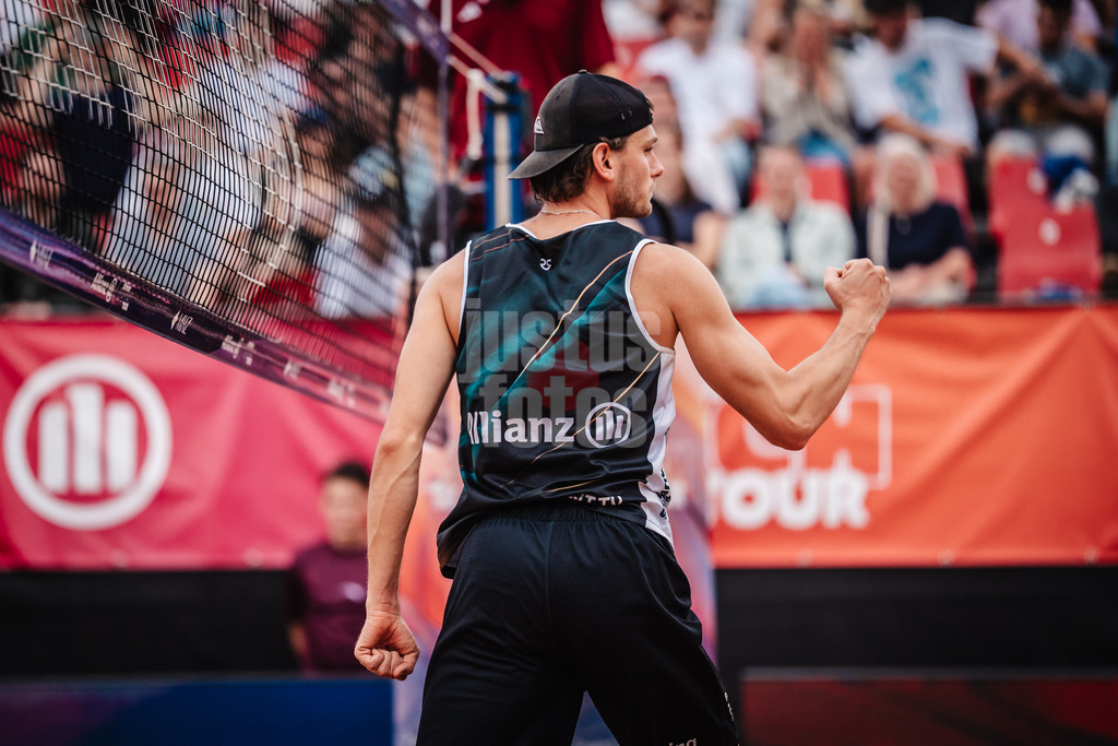 Beachvolleyball | Männer | Allianz German Beach Tour 2025 | Tourstop München | 11.07.2025 | Paul Henning jubelt