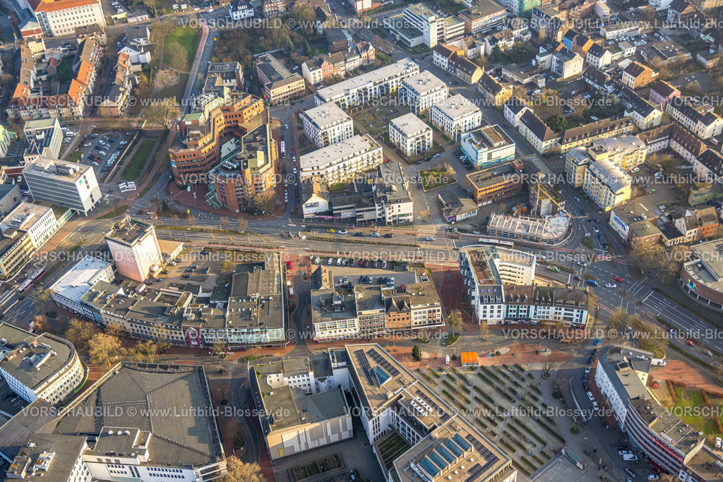 Hamm241200829 | Luftbild, City mit Mercure Hotel Hamm, Neue Bahnhofstraße mit Hochbunker, Wohnanlage Villa Viertel an der Friedrichstraße Ecke Sedanstraße, Mitte, Hamm, Ruhrgebiet, Nordrhein-Westfalen, Deutschland