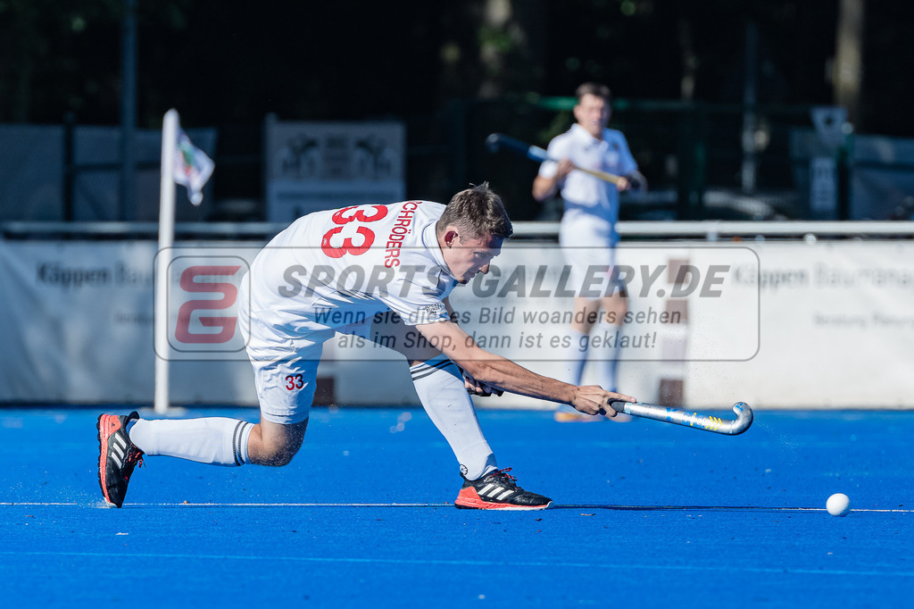 HK_20231001_104993 | 1.Bundesliga Herren Crefelder HTC - Harvestehuder THC am 1.10.2023 CHTC, Krefeld , Schröder Mika ( Crefelder HTC #33 )