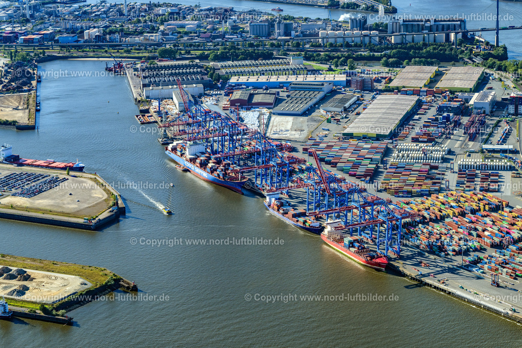Hamburg_Tollerort_ELS_6007250925 | HAMBURG 25.09.2025 Containerterminal im Containerhafen des Überseehafen Container Terminal Tollerort in Hamburg. // Container Terminal in the port of the international port Container Terminal Tollerort in Hamburg. Foto: Martin Elsen