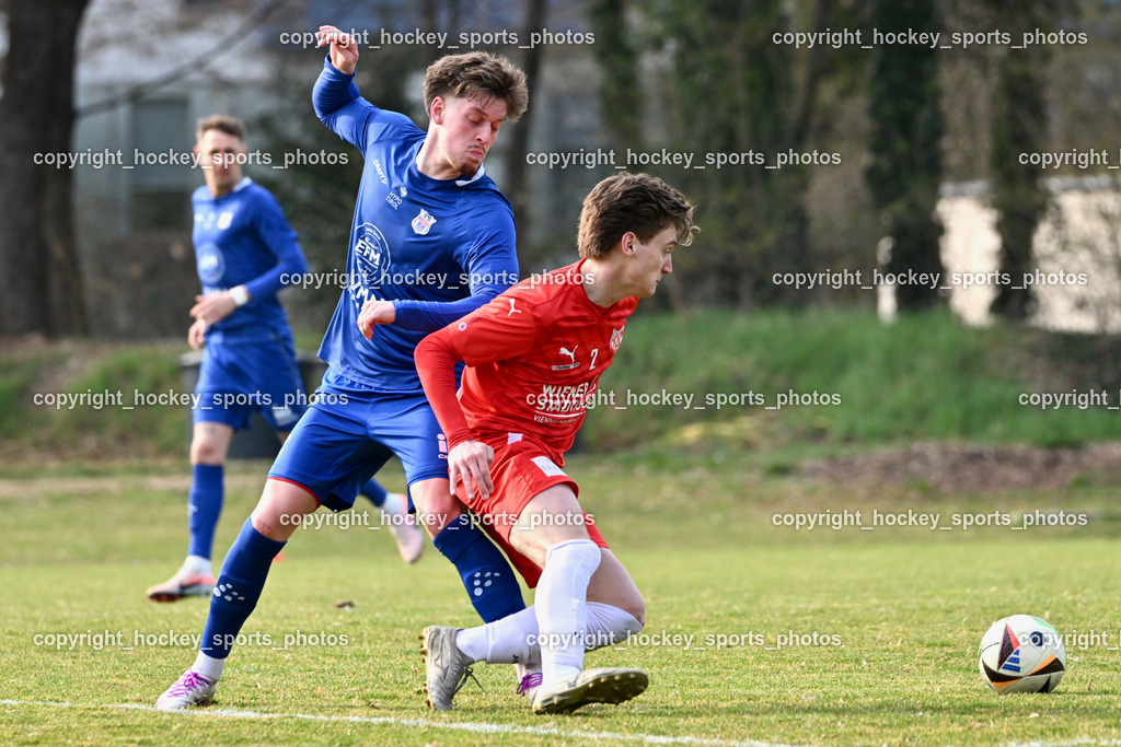 KAC 1909 vs. Union Matrei | #2 Tim Tassotti KAC 1909, #10 Adrian Steiner Union Matrei, KAC 1909 vs. Union Matrei, KAC 1909 vs. Union Matrei am 21.03.2026 in Klagenfurt (Sportplatz KAC), Austria, (Photo by Bernd Stefan)