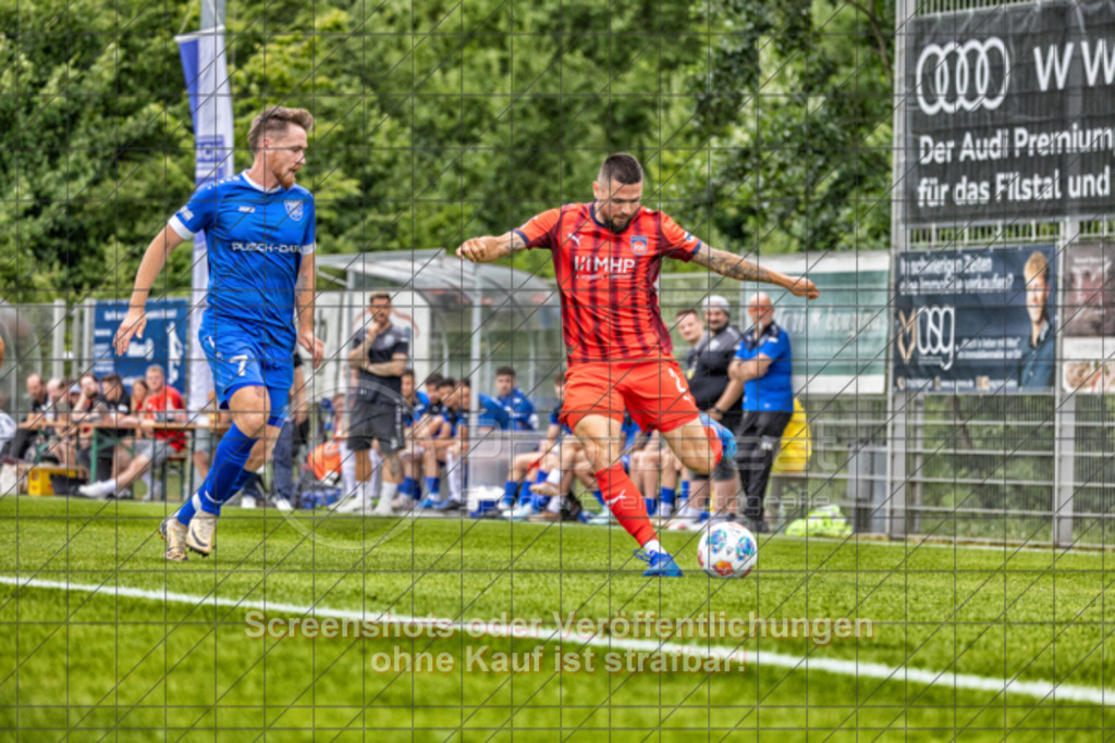 20250706_155643_1084-Bearbeitet | #,TSG Salach (blau) vs. 1.FC Heidenheim (rot), Fußball, Freundschaftsspiel - WfV, Saison 2025/2026, Rasensportplatz, Staufenecker Str. 41, 73084 Salach, 06.07.2025 - 15:30 Uhr,Foto: PhotoPeet-Sportfotografie/Peter Harich