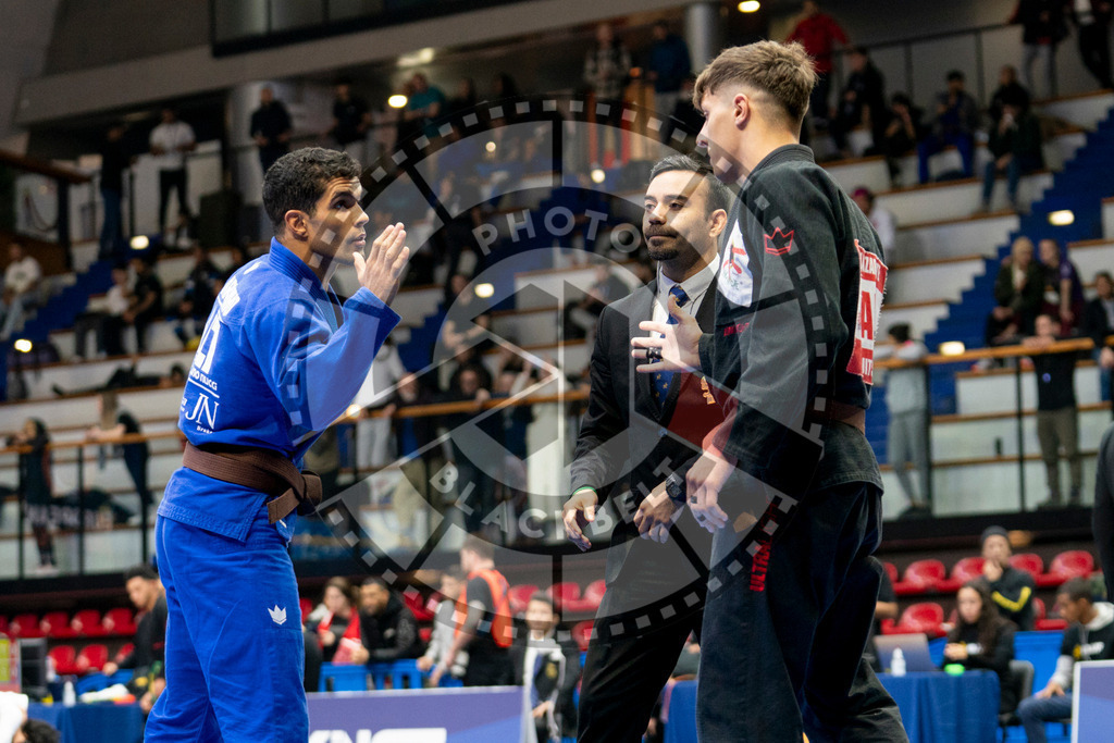 20240124PBB00268 | Fighters compete during the second day of the IBJJF European Championship in Paris, France, on January 24, 2024.
