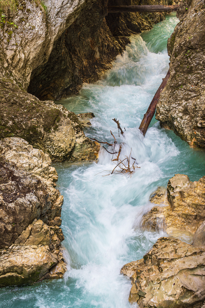 Blick in die Leutaschklamm bei Mittenwald | Blick in die Leutaschklamm bei Mittenwald.