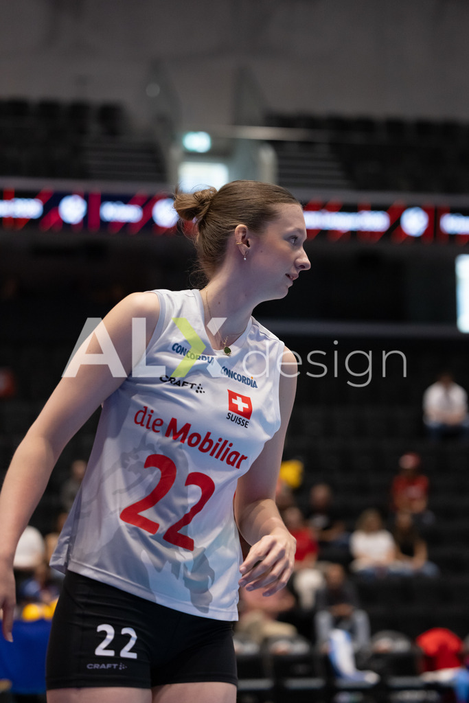 Georgia v Switzerland - CEV European League Women | KRIENS, SWITZERLAND - JUNE 12: FIONA MAEDER of Switzerland during the CEV European League match between Georgia and Switzerland at Pilatus Arena on June 12, 2026 in Kriens, Switzerland. - Realisiert mit Pictrs.com