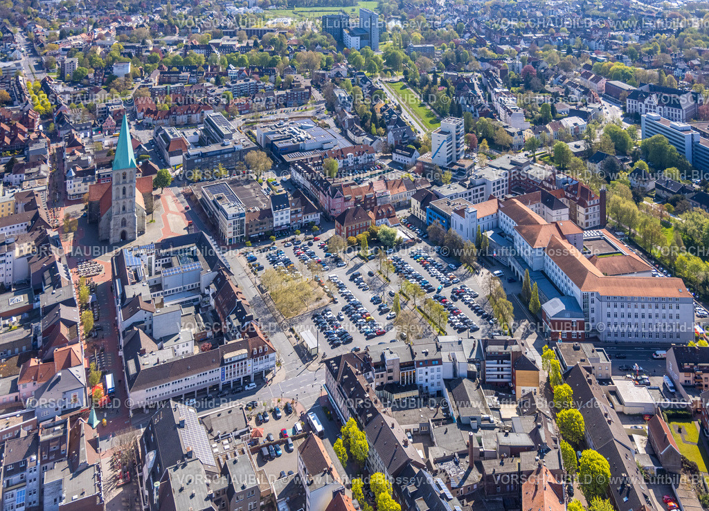 Hamm260400886Mitte | Luftbild, Parkplatz Fläche am Johanniter-Kliniken Hamm Nassauerstraße, Pauluskirche, Mitte, Hamm, Ruhrgebiet, Nordrhein-Westfalen, Deutschland