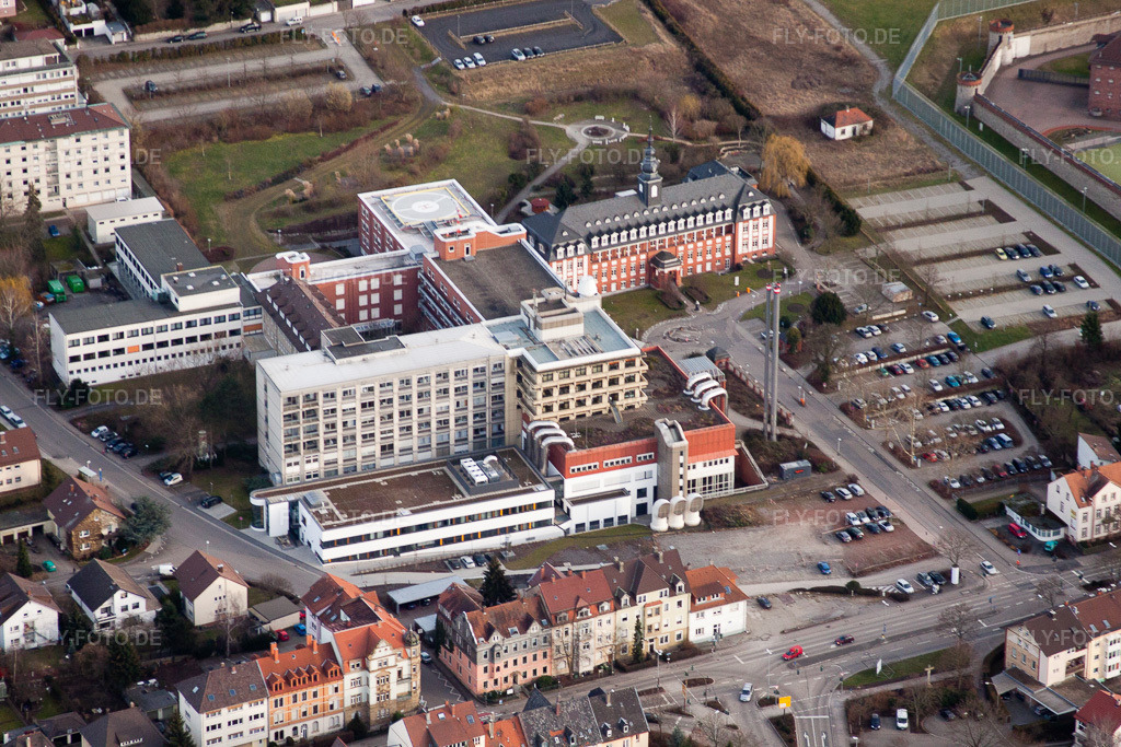 Luftbild: Bruchsal, Fürst Stirum Klinik in Bruchsal im Bundesland Baden-Württemberg in Deutschland. Foto: IMG_24684.jpg vom 27.02.2010 durch Werner Riehm/FLY-FOTO.de