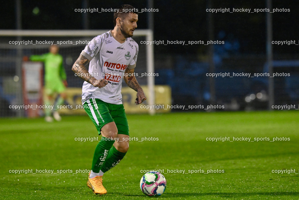 SAK vs. SV Donau  | #23 Amer Krcic SV Donau, SAK vs. SV Donau , SAK vs. SV Donau  am 27.09.2024 in Klagenfurt (Sportpark Welzenegg), Austria, (Photo by Bernd Stefan)