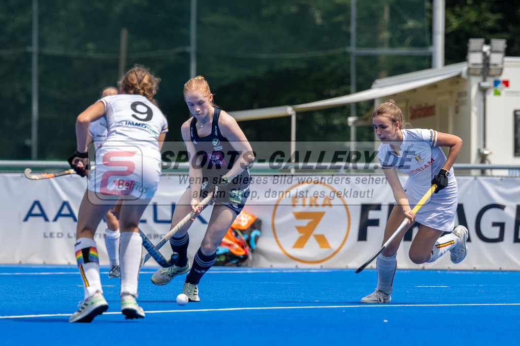 SFE_20230709_0005 | EuroHockey EM U18 Girls Belgium vs Ireland am 09.07.2023 in Krefeld (Gerd-Wellen-Hockeyanlage), Photo: Stephan Fehrmann 2023 (Sports-Gallery)