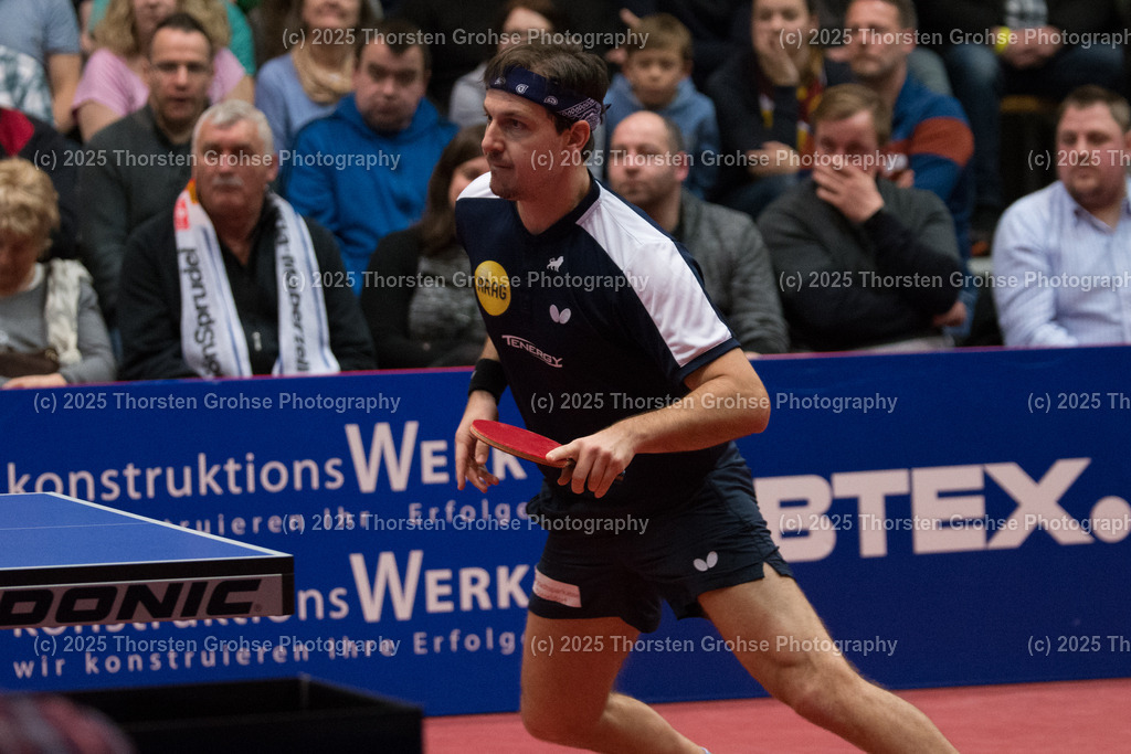 TTBL TTC Fulda-Maberzell vs. Borussia Duesseldorf | Timo BOLL (Borussia Duesseldorfl); TTBL TTC Fulda-Maberzell vs. Borussia Duesseldorf, Tischtennis-Bundesliga - 12. Spieltag am 21.01.2018 in der Hubtex Arena in Fulda, (Deutschland) - Realisiert mit Pictrs.com