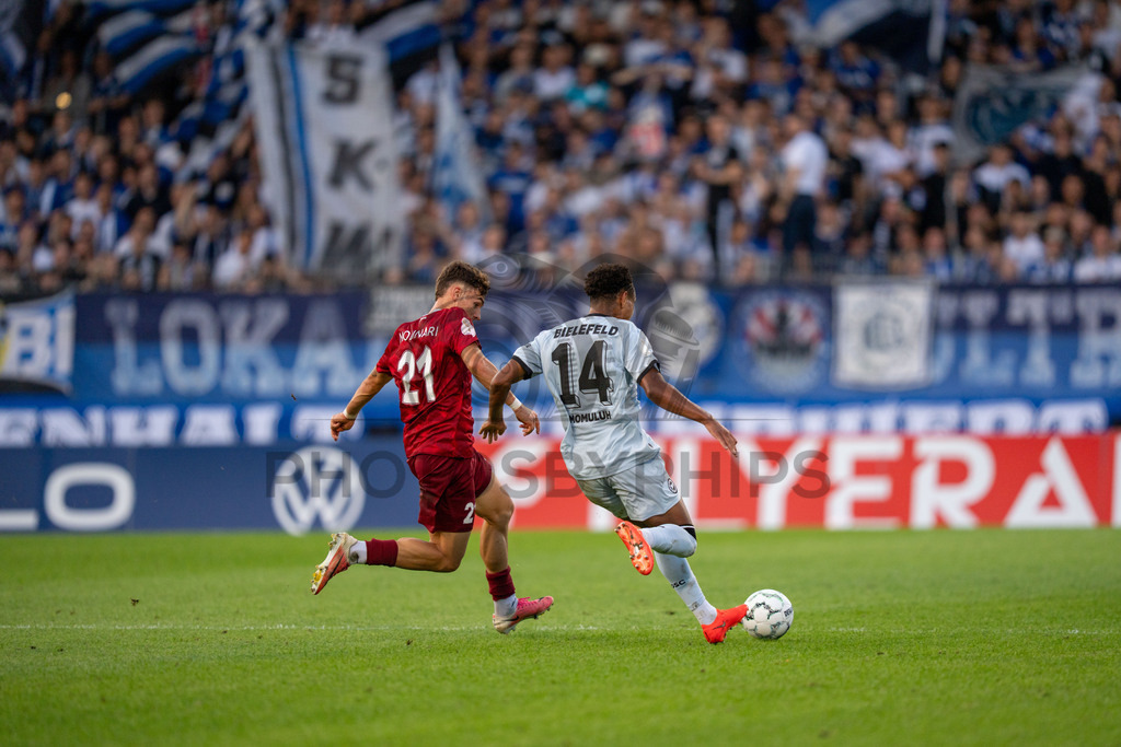 SG Sonnenhof Großaspach vs. Arminia Bielefeld, Fussball, DFB-Pokal, 1. Runde, 22.08.2026 | Luca Molinari (SG Sonnenhof Großaspach, #21),SG Sonnenhof Großaspach vs. Arminia Bielefeld, Fussball, DFB-Pokal, 1. Runde, 22.08.2026,DFB regulations prohibit any use of photographs as image sequences and/or quasi-video