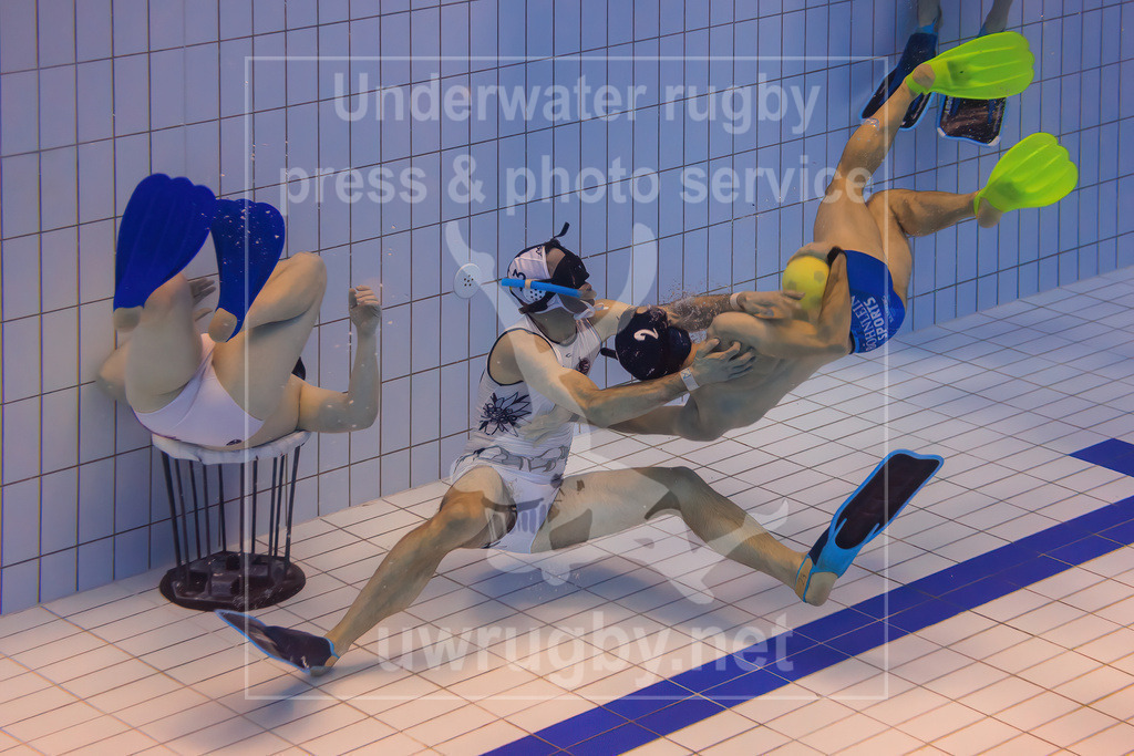 Underwater rugby action press picture | Bamberg, Germany - March 04 2023: Underwater rugby training camp of the Tauchclub Bamberg together with the Austrian national team. - Realisiert mit Pictrs.com